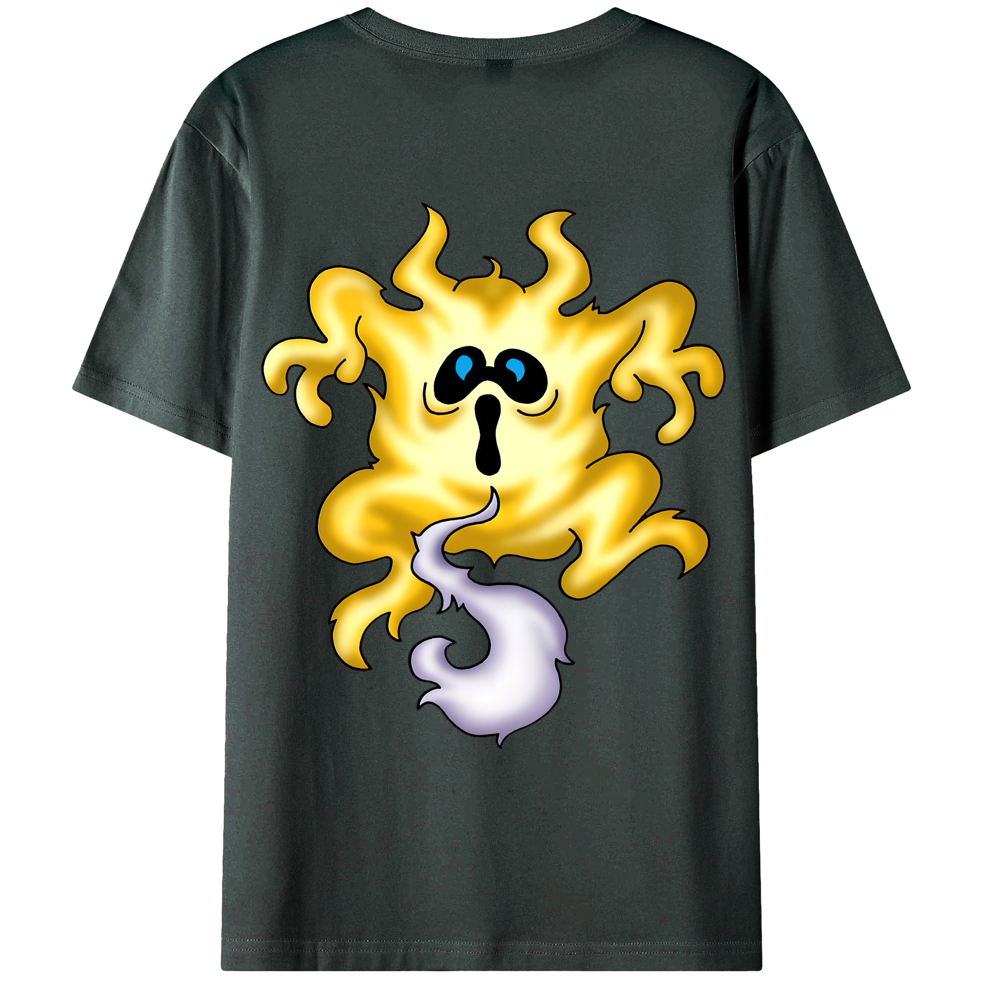 （画像用） ドラゴンクエスト Doragon Kuesuto Dragon Quest 綿100％ メンズ半袖Tシャツ（バックプリント） 通気性